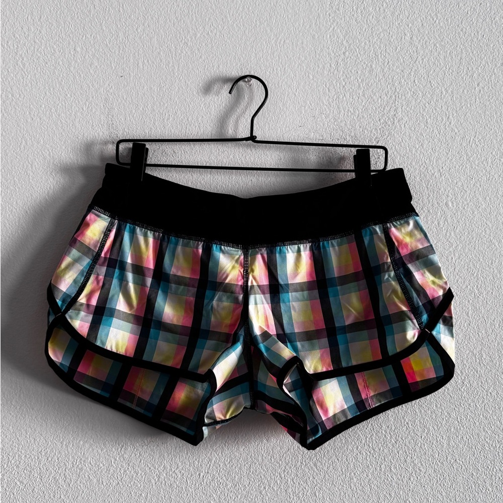 lululemon athletica Women’s Multicolor Plaid Athletic Shorts